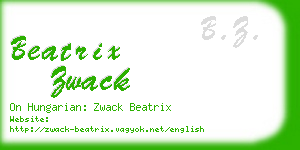 beatrix zwack business card